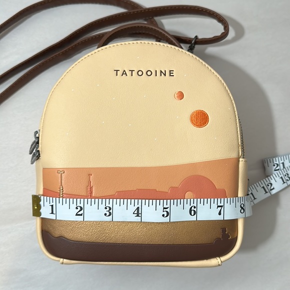 Star Wars Loungefly Tatooine Mini Bookbag with Pouch (only one strap) - Picture 13 of 16